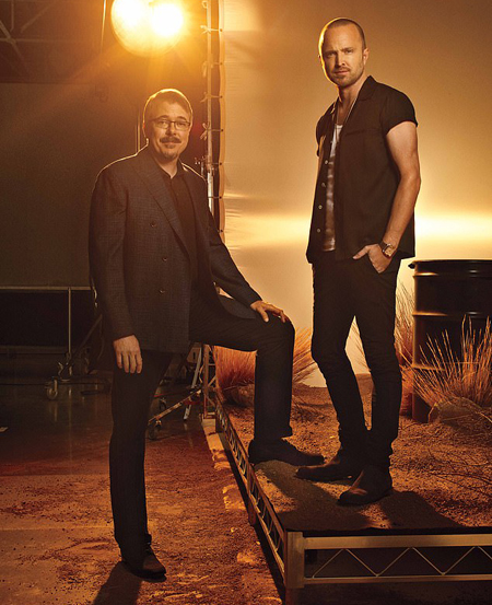 Vince Gilligan and Aaron Paul.