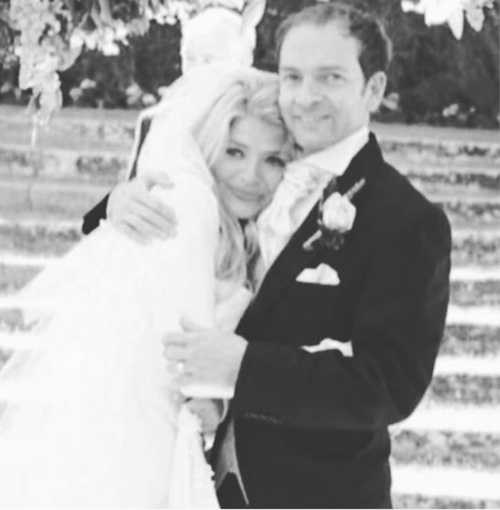 Holly Willoughby and her husband Dan Baldwin during their wedding.