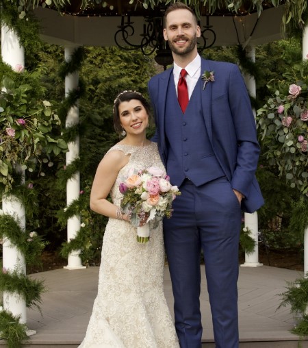 The couple on their wedding day.