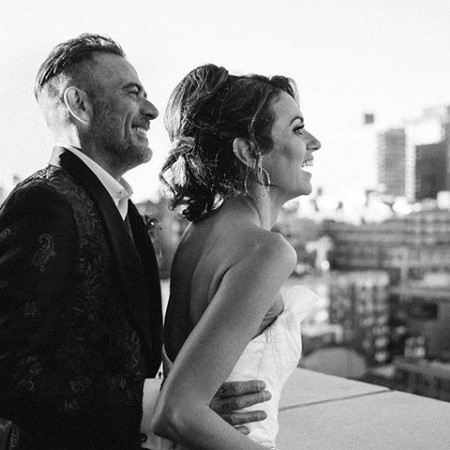 Couple on their wedding day.