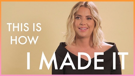 Ashley Benson on a photo for Cosmopolitan's video.