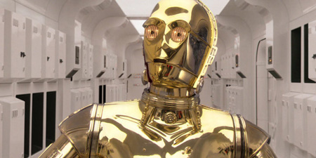 C3PO was the one who guided us through the Star Wars saga way back in 1977.