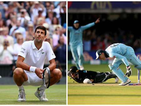 Side by side image of ICC world cup and Wimbledon.