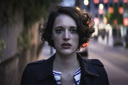 Mascara flows from Phoebe Waller-Bridge's eyes in the poster for Fleabag.