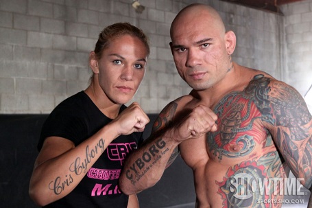 Cris Cyborg and Evangelista 'Cyborg' Santos