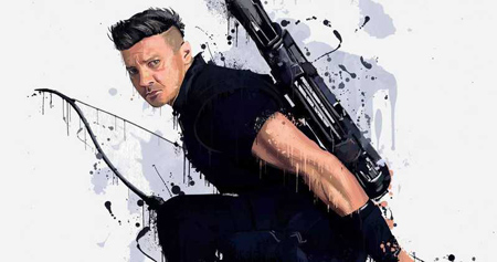 Jeremy Renner as Hawkeye in fan art.