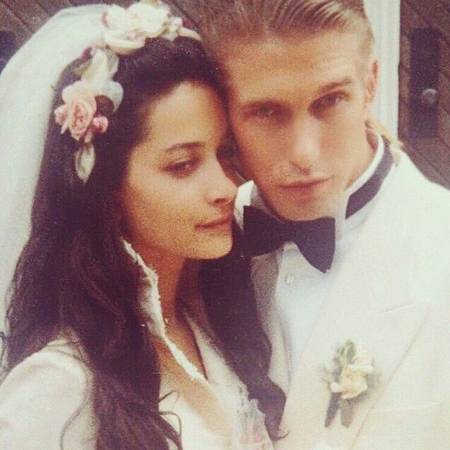 Stephen and Kennya Baldwin during their wedding ceremony.