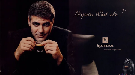 George's endorsement company Nespresso.