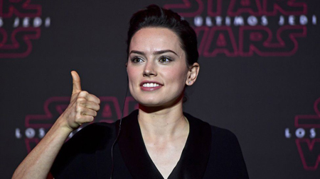 Daisy Ridley at a Last Jedi event.