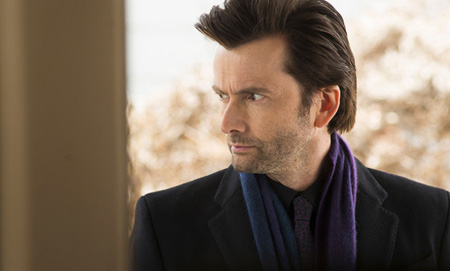 David Tennant as Kilgrave in his purple suit.