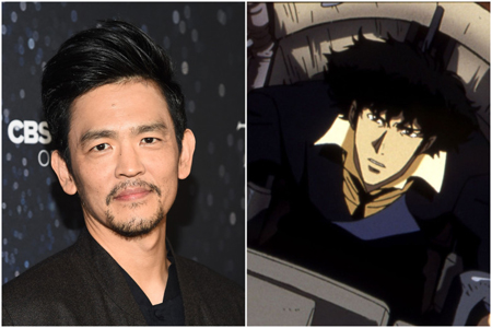 John Cho and Spike Spiegel side by side collage.