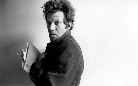 Tom Waits with a folder.