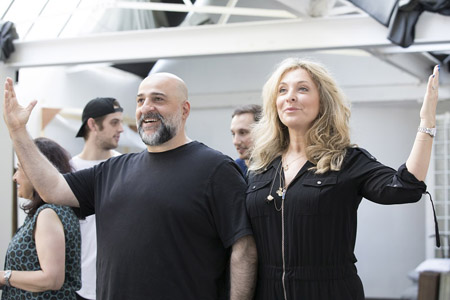 Omid Djalili with his wife Annabel Knight