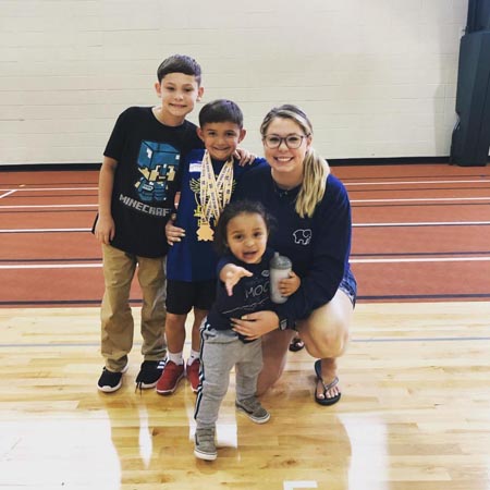 Kailyn Lowry with her three kids.