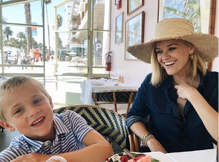 Reese Witherspoon with her son Tennessee.