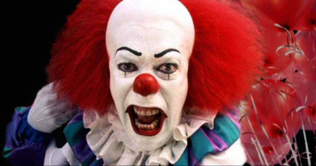 Tim Curry's portrayal of Pennywise.