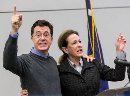 Stephen Colbert's popularity was useful during Elizabeth Colbert Busch's campaign in 2013.