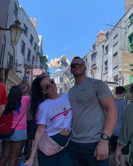 Jenni "JWoww" Farley with Zack Clayton Carpinello during their trip to Florida, their first Instagram post as a couple.