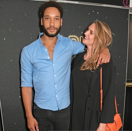 Pierreson and his girlfriend, Herron, at the press night performance of 'Dark Sublime'.