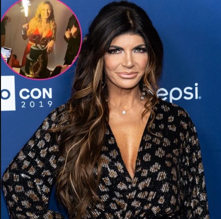 teresa giudice mask free party.