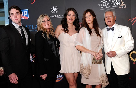 (2ndR-R) Jean Currivan Trebek and actor Alex Trebek arrive at the 38th Annual Daytime Entertainment Emmy Awards held at the Las Vegas Hilton on June 19, 2011 in Las Vegas, Nevada, with their three children.