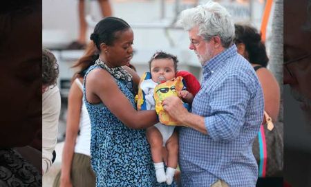 Father George and Mother Mellody spotted with daughter Everest.