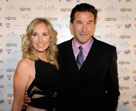 Chynna Phillips and husband William Baldwin at an event.