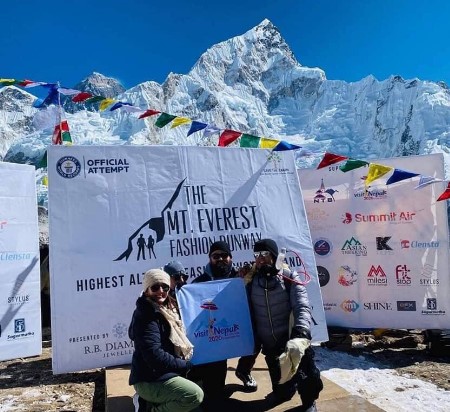 Highest Altitude Fashion Show in Nepal - The Mount Everest Runway. Guinness World Record Holder.