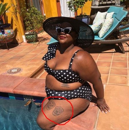 Nicole Byer got tat of Sugar Skull.