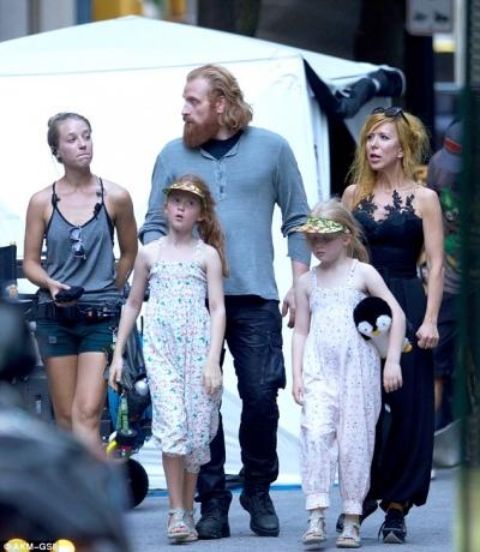 Kristofer Hivju spending time with his family.