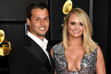 Miranda Lambert and her husband Branden McLoughlin at the Grammys.