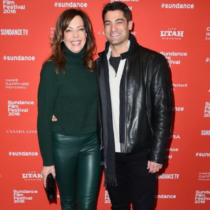 Allison Janney grinning with her ex-boyfriend Philip Joncas.