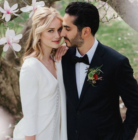 Elizabeth Lail and Nieku Manshadi wedding photoshoot.