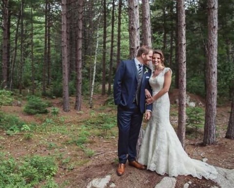 Hallie Gnatovich and Josh Gates wedding