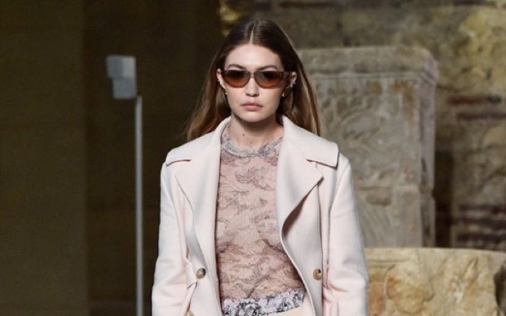 Gigi Hadid Goes Braless on Lanvin Catwalk at Paris Fashion Week