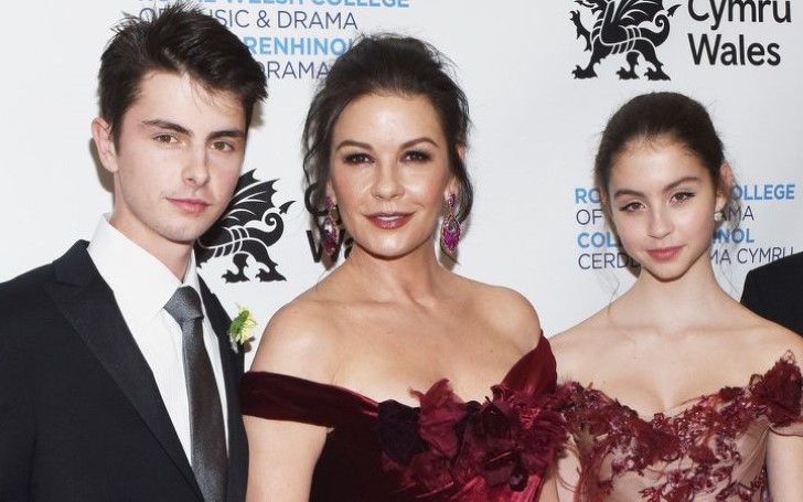 Catherine Zeta-Jones and Her Two Kids Got All Glammed Up at NYC Gala